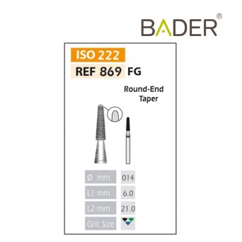 Fresa Diamante FG ISO 869-314-544-014 Negro BADER