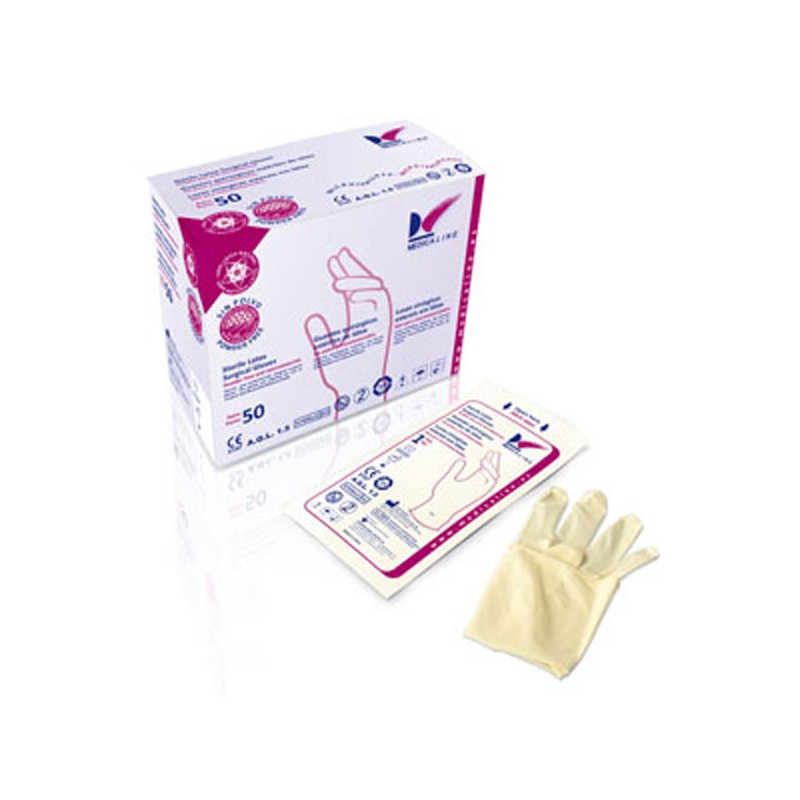 GUANTES LATEX ESTERILES SIN POLVO Nº7 50 Pares