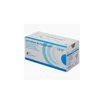 OCTOSUTUR SEDA 3/8 CIRC.TRI.3/0 19mm.75cm.12und.