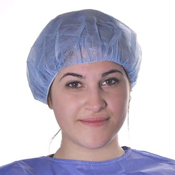 COFIA AZUL REDONDA CON ELASTICO 100u.