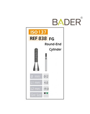 Fresas Diamante FG ISO 838-314-534-012 Verde BADER