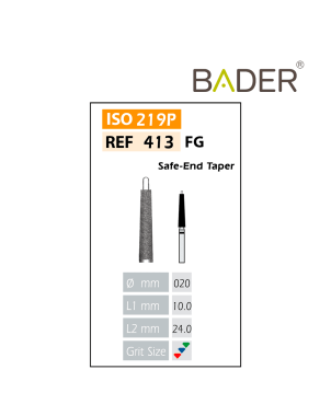 Fresas Diamante FG ISO 413-314-514-020 Rojo BADER