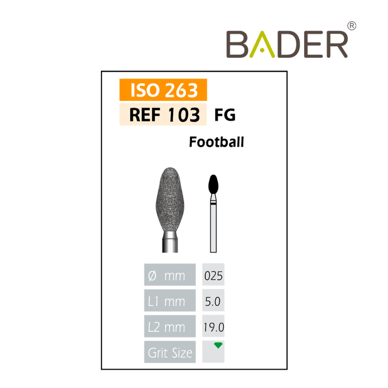 Fresas Diamante FG  ISO 103-314-534-025 Verde BADER