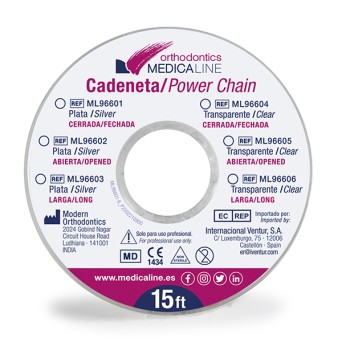 Cadeneta ML elástica Clear larga 4,0 mm