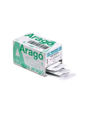 SUTURA ARAGO TC14 3/0 seda triangular 12 ud