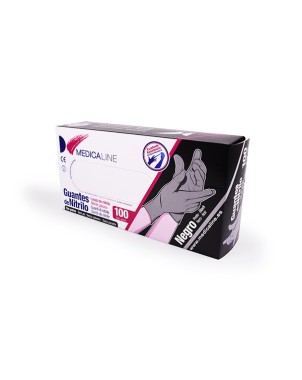 GUANTES NITRILO S/P NEGRO X-PEQ. 100u.