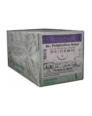 SUTURA A.POLIGLICOLICO TB-12  5/0 12u.