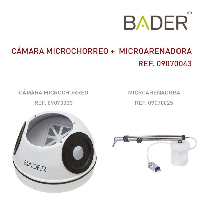Cámara de microchorreo y microarenadora BADER