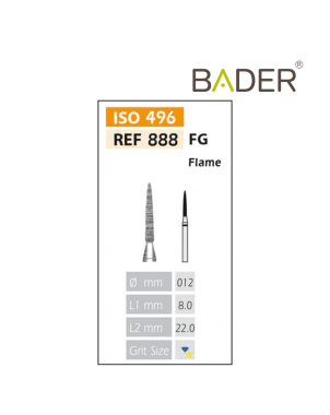 Fresas Diamante FG ISO 888-314-504-012 Amarillo Bader