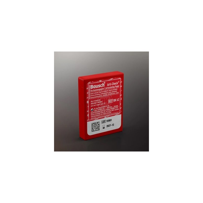 PAPEL ARTICULAR BAUSCH precortada azul/rojo 40 µ 200 ud