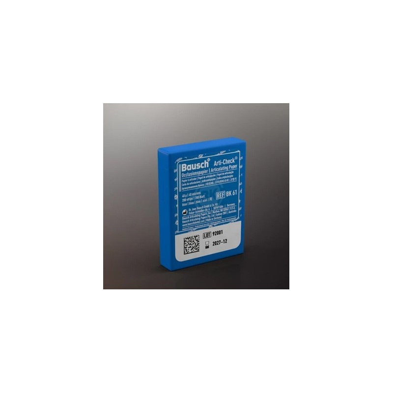 PAPEL ARTICULAR BAUSCH precortada azul 40 µ 200 ud