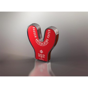 PAPEL ARTICULAR BAUSCH herradura rojo 200 µ 500 ud