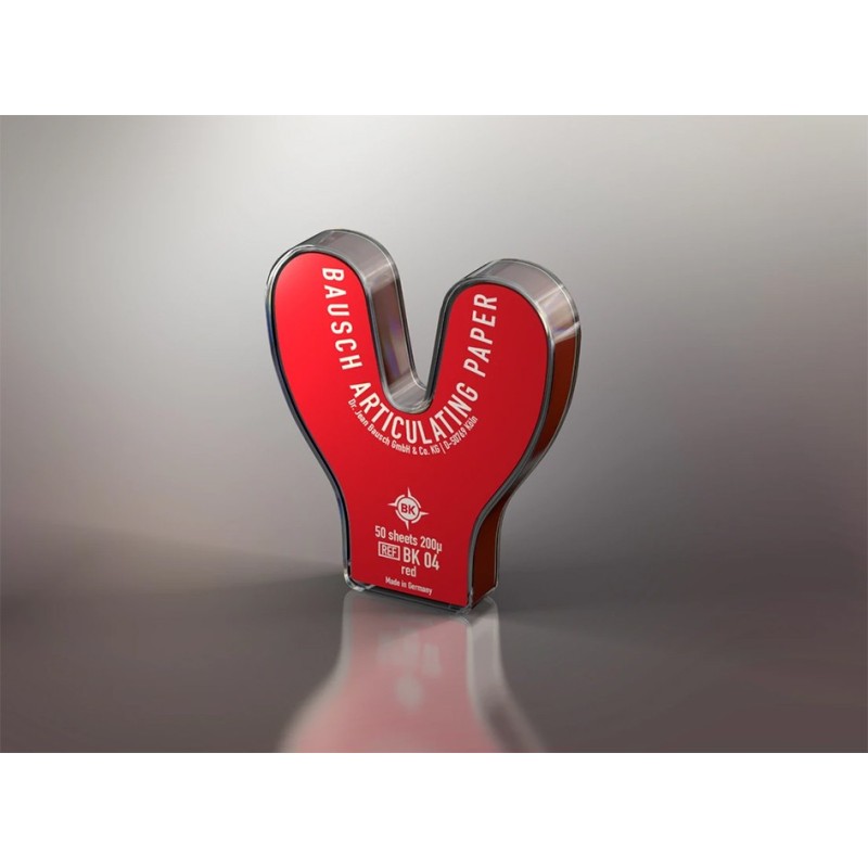 PAPEL ARTICULAR BAUSCH herradura rojo 200 µ 500 ud