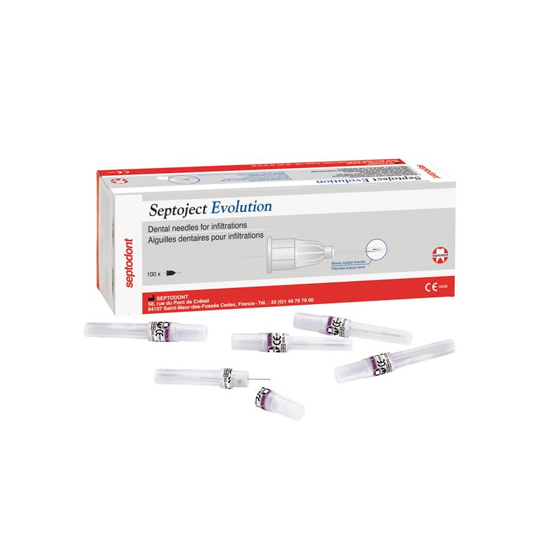 AGUJAS SEPTOJECT EVOLUTION 30G 25 0,3x25mm 100u.