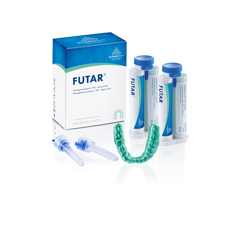 FUTAR registro mordida 2 x 50 ml + 6 puntas azules