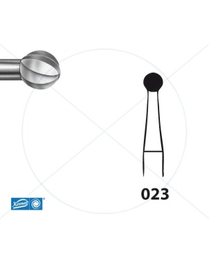 H71.104.023 KOMET FRESA CARBURO REDONDA PIEZA DE MANO ø 023 - 5uds