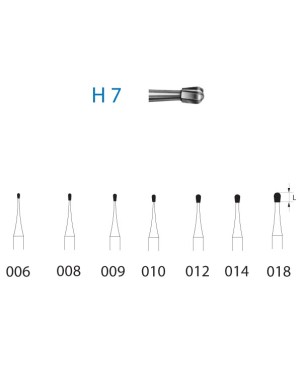 H7.314.010  KOMET FRESA C. TUNGSTENO PERA TURBINA ø 010  5 ud.