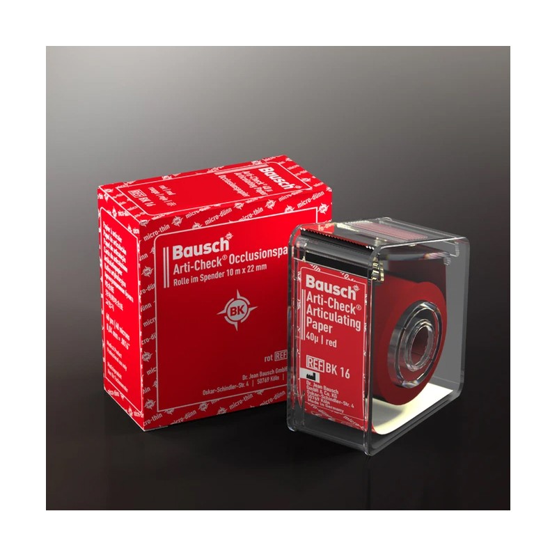 PAPEL ARTICULADO BAUSCH rollo 40 µ 10x22 mm rojo