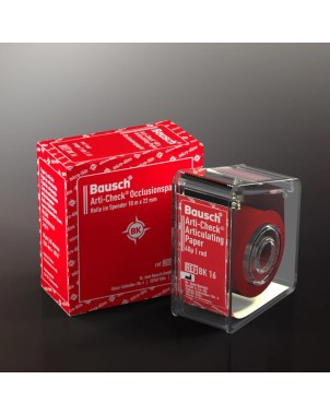 PAPEL ARTICULADO BAUSCH rollo 40 µ 10x22 mm rojo
