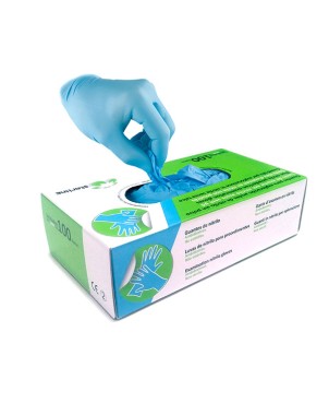 GUANTES NITRILO AZUL X-PEQ. 100u