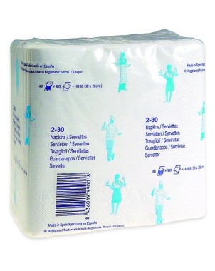 SERVILLETAS 2 CAPAS 48x100u. 30x30