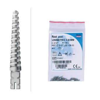 UNIMETRIC espigas titanio 008S 25 ud