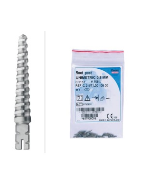 UNIMETRIC espigas titanio 008S 25 ud