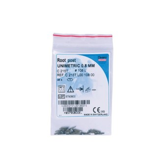 UNIMETRIC espigas titanio 108L 25 ud