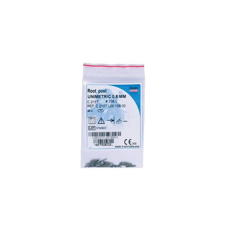 UNIMETRIC espigas titanio 208L 25 ud