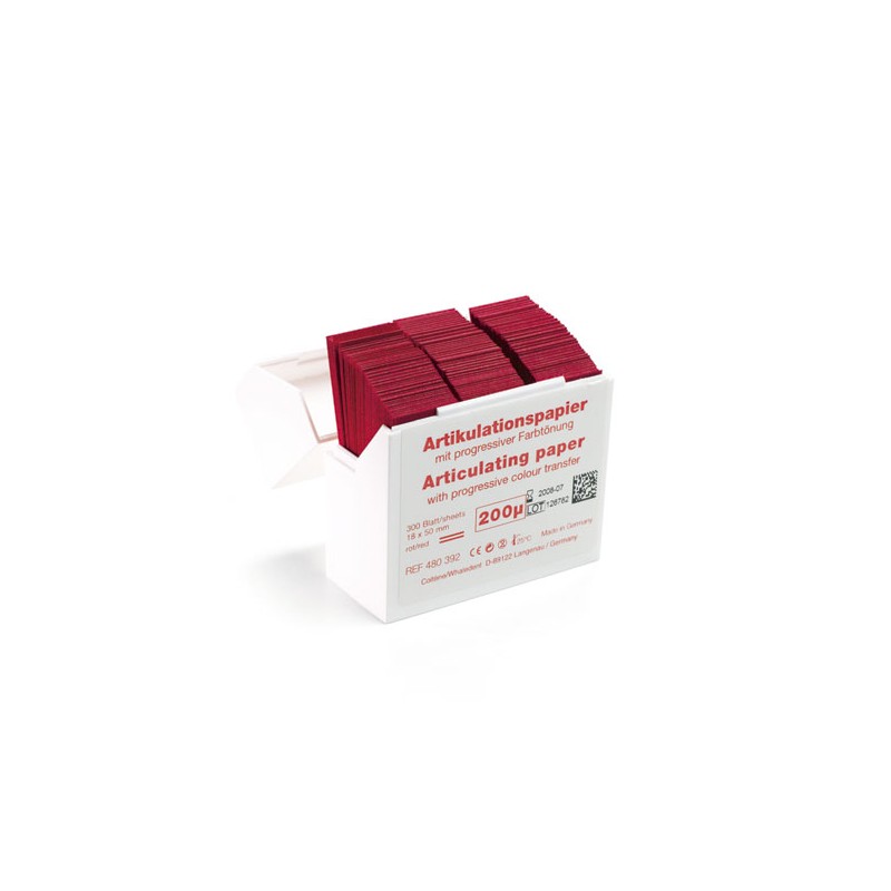 PAPEL ARTICULAR HANEL 200 µ rojo/rojo 300 ud