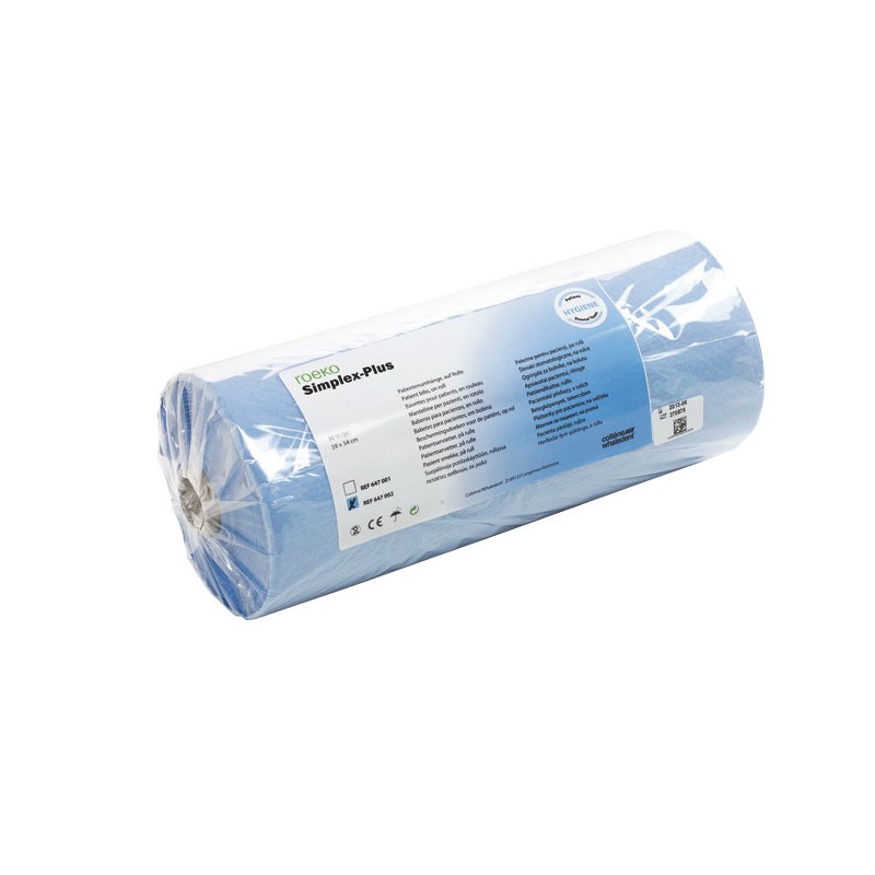 BABEROS ROEKO SIMPLEX PLUS azul rollo 80 ud