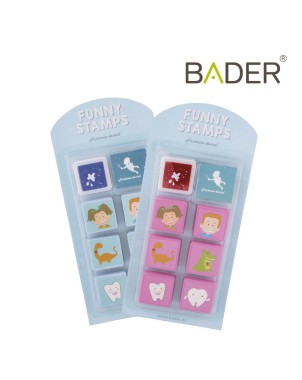 Juego de sellos con tinta - Funny Stamps BADER