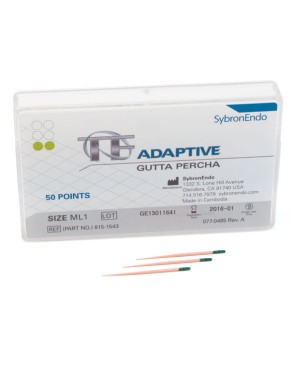 GUTAPERCHA TF ADAPTIVE ML1 med/largo kit verde 50 ud