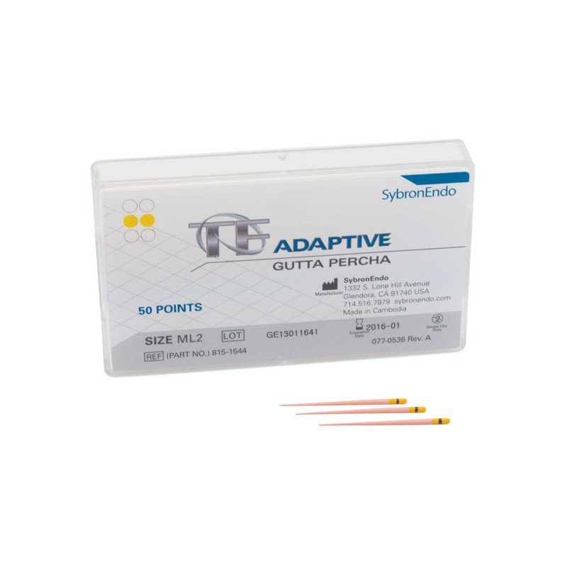GUTAPERCHA TF ADAPTIVE ML2 med/largo kit amarillo 50 ud
