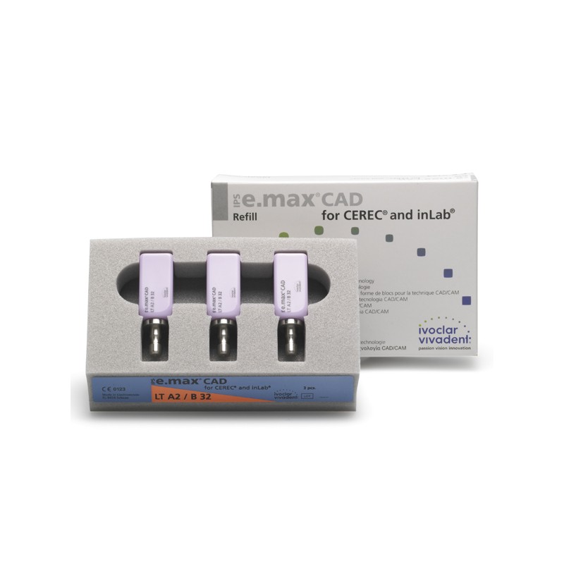 IPS EMAX CAD cerec/inlab LT A2 B32 3 ud