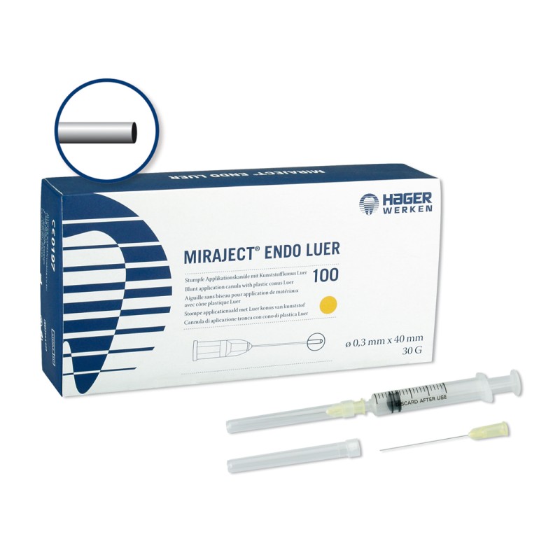 MIRAJET ENDO LUER agujas 0,3 x 40mm 100 ud