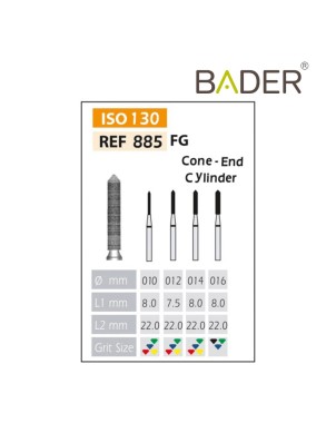 Fresas Diamante FG ISO 885-314-504-010 Amarillo Bader