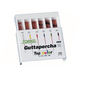 PUNTA GUTAPERCHA ROEKO TOP COLOR 20 100 ud