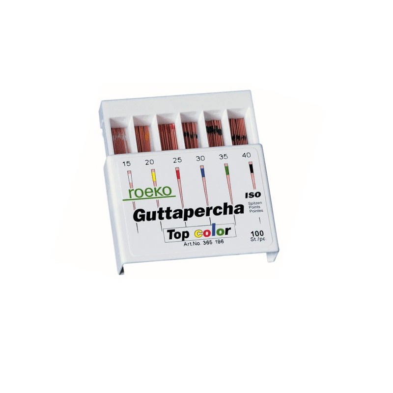 PUNTA GUTAPERCHA ROEKO TOP COLOR 20 100 ud