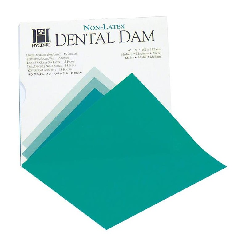 HYGENIC COFERDAM s/latex medio (152x152 mm) 15 ud