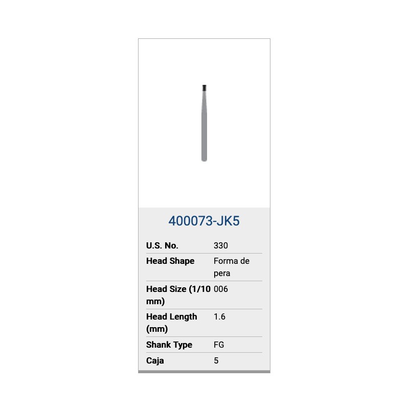 FRESAS KERR 330 fg 500 314 237 001 008 forma pera 100 ud