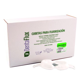 CUBETAS FLUOR DENTAFLUX medianas blancas 50 ud