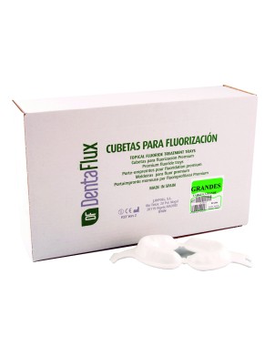 CUBETAS FLUOR DENTAFLUX medianas blancas 50 ud
