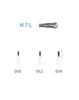 H7L.314.010  KOMET FRESA C. TUNGSTENO PERA TURBINA ø 010  5 ud.