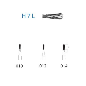 H7L.314.012  KOMET FRESA C. TUNGSTENO PERA TURBINA ø 012  5 ud.