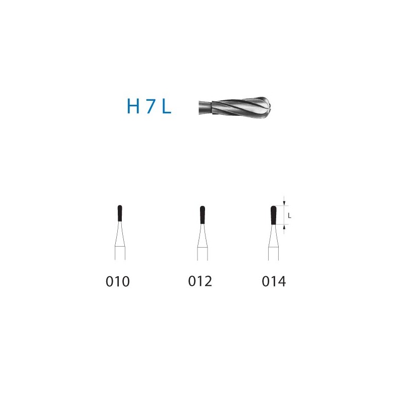 H7L.314.012  KOMET FRESA C. TUNGSTENO PERA TURBINA ø 012  5 ud.