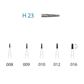 H23.314.008  KOMET FRESA C. TUNGSTENO CONICA TURBINA ø 008  5 ud.