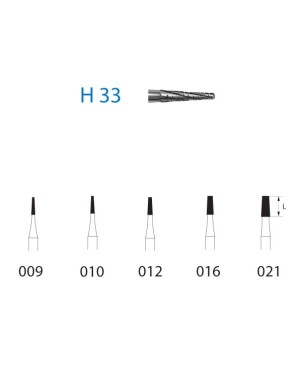 H33.314.012  KOMET FRESA C. TUNGSTENO CONICA TURBINA ø 012  5 ud.