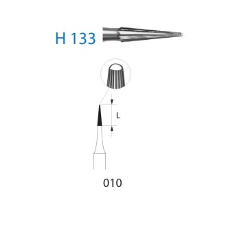 H133.314.010  KOMET FRESA C. TUNGSTENO LANZA TURBINA ø 010  5 ud.