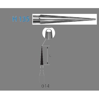 H135.314.014  KOMET FRESA C. TUNGSTENO LANZA TURBINA ø 014  5 ud.